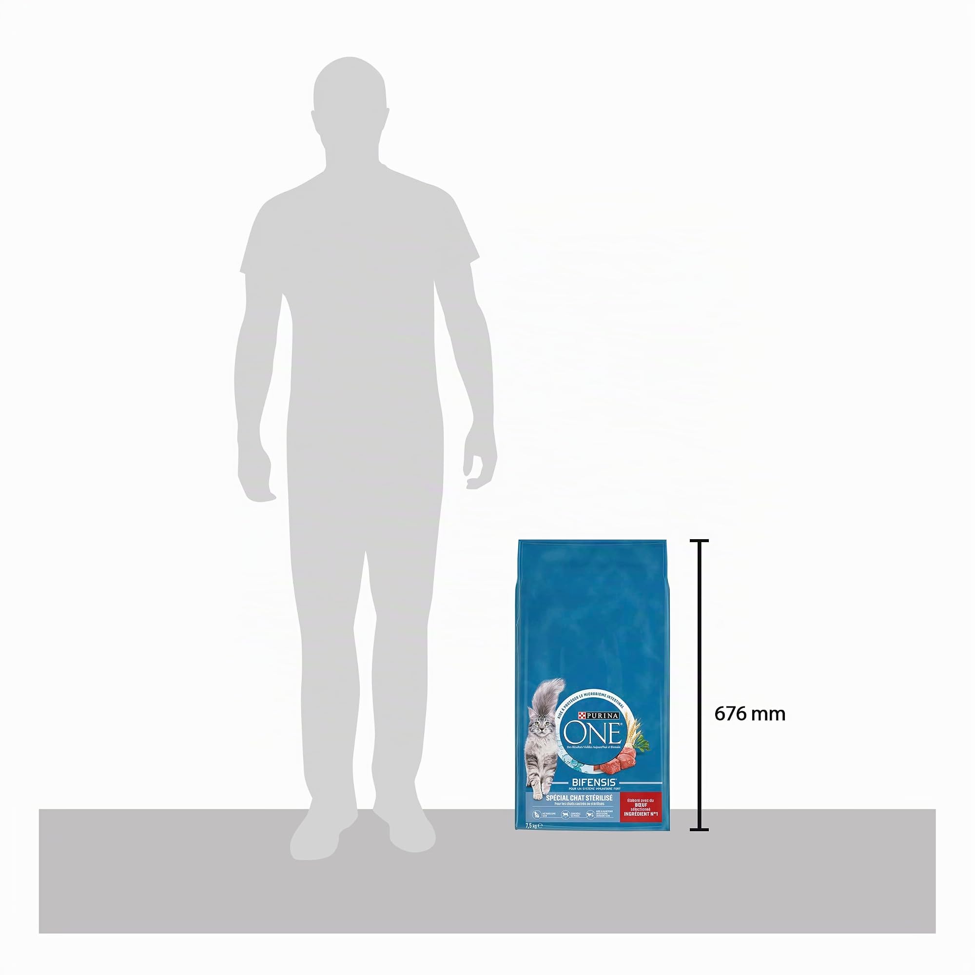 PURINA ONE Bifensis Katzenfutter sterilisiert | Trockenfutter mit Rindfleisch für ausgewachsene Katzen | Beutel mit 7,5 kg