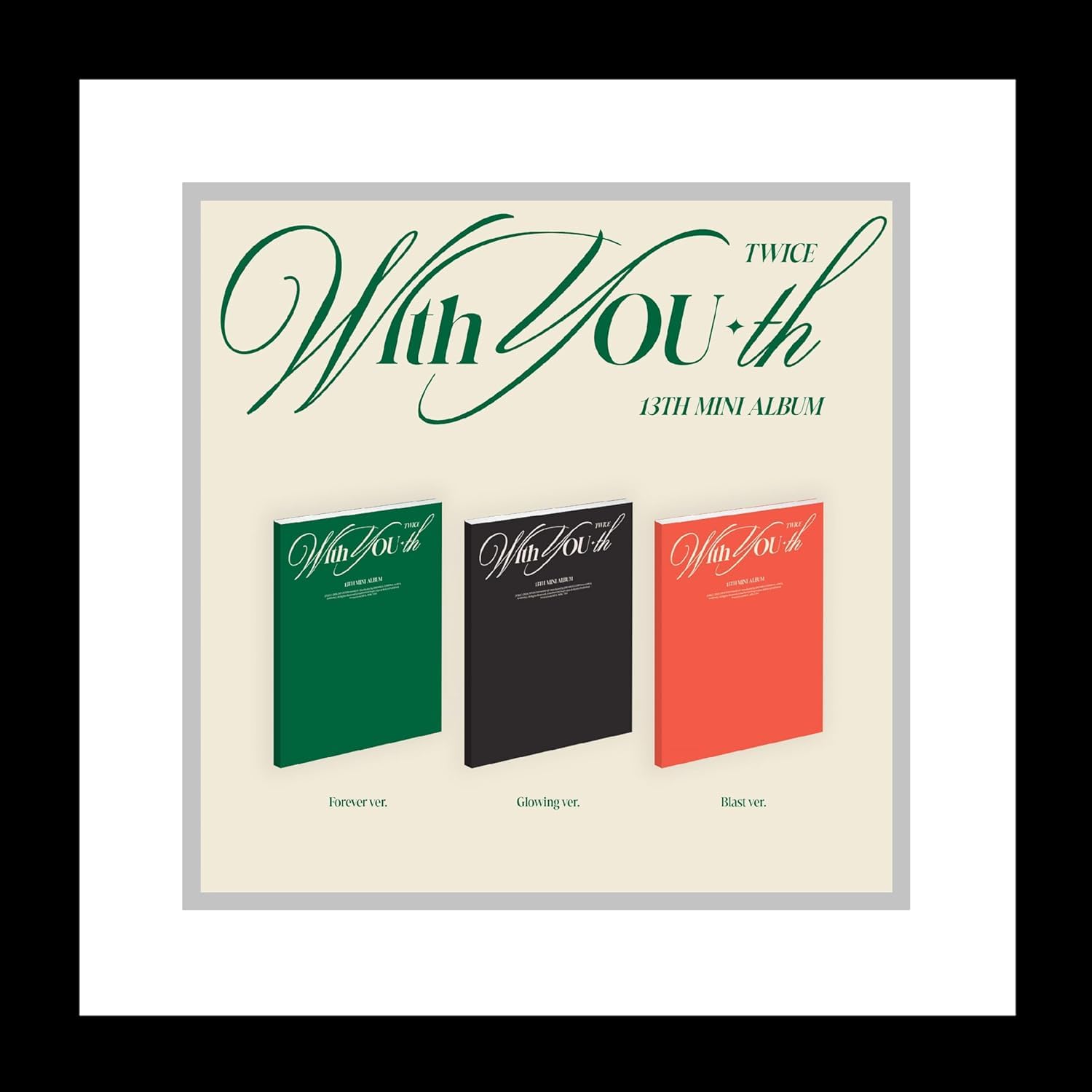 Twice with You-th 13th mini album wersja standardowa płyta CD + plakat z listami + fotoksiążka + fotokartka + 3 zdjęcia + film fotokarta + naklejka + śledzenie uszczelnione TWC (zestaw