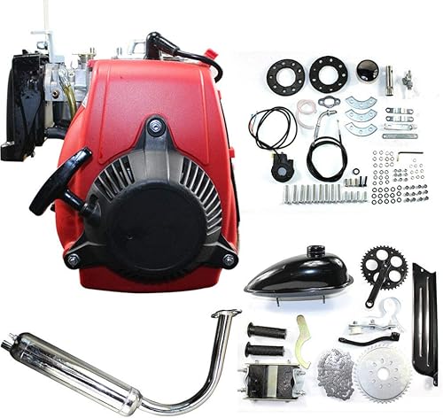 49CC 4-Stroke Gas de gasolina motorizado bicicleta DIY Motor Kit Scooter con cadena de transmisión bicicleta Scooter Kit de conversión de stock de