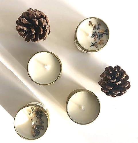 Miniatura 6 de Contenedores de velas para hacer velas, los kits de fabricación de velas incluyen 24 latas doradas de 5 onzas con tapas, 50 mechas de algodón, 40