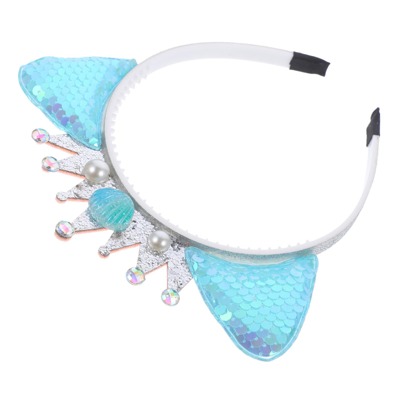 FOMIYES Cat Ear Glitter Sequin Animal Ears Headband - Wedding Bridal Tiara Crown Hair Hoop for Women Girls