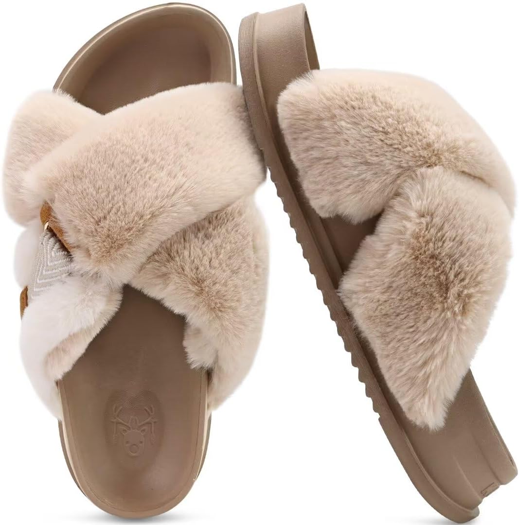 KuaiLu Women's Slippers - Comfortable Arch Support