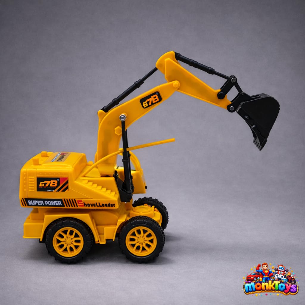 MonkToys Super Power Shovel Loader Excavator JCB RC Toy, Friction