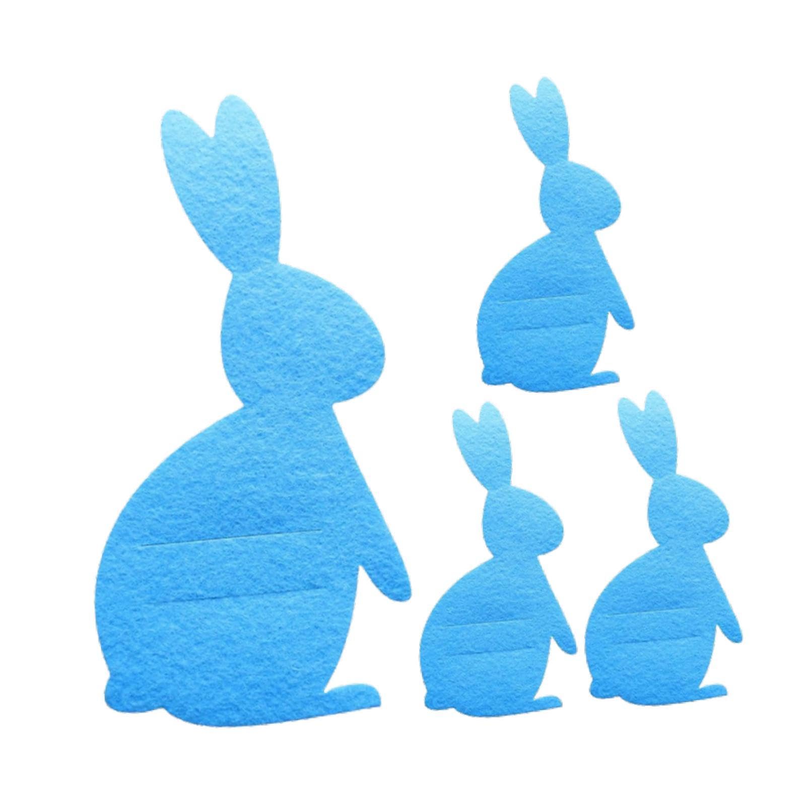 4X Easter Bunny Utensil Cutlery Holders Pouch Bags Gifts Flatware Organizers Blue-image-24
