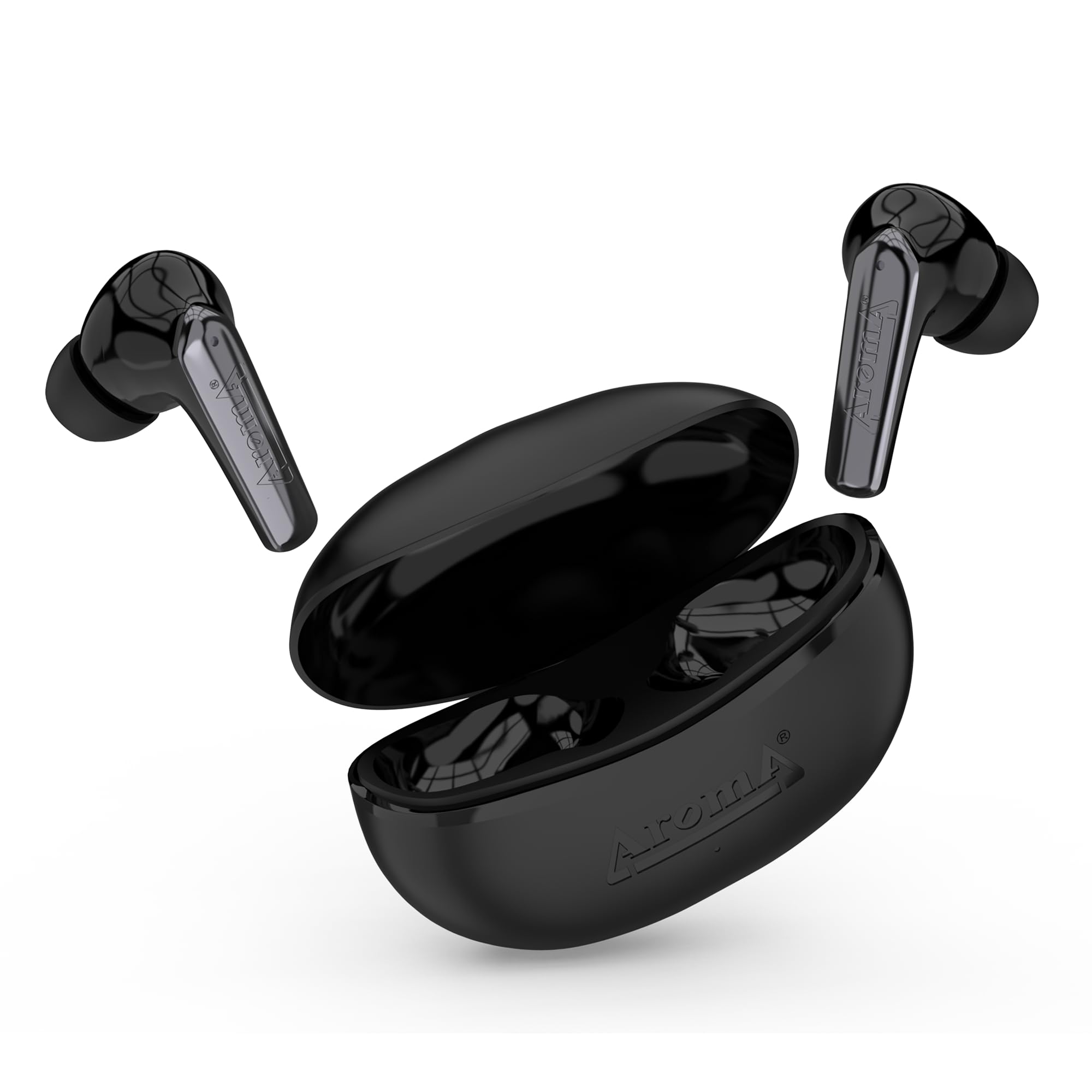 AROMA NB126 Beast earbuds and case with 40 hours playtime graphic