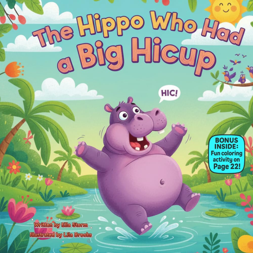 The Hippo Who Had a Big Hiccup: A Silly Rhyming Picture Book About Hiccups, Calm Breathing, and Laughing Through Little Problems