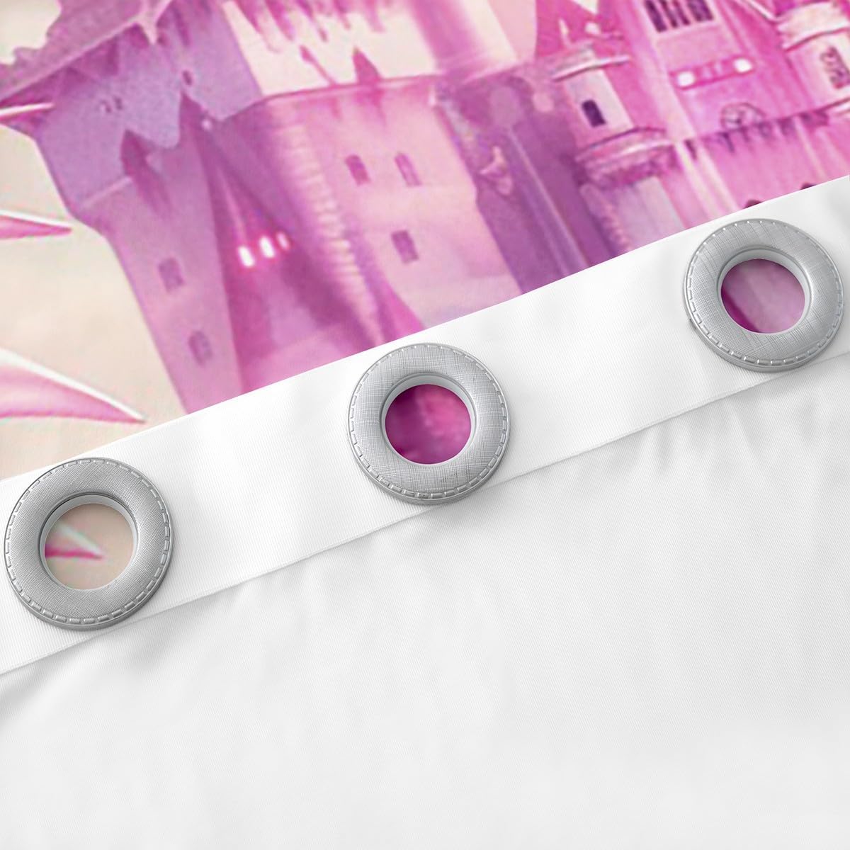 Dragon Kids Window Curtains,Tale Castle Dragon Theme Window Drapes for Girls Boys,Roses Flowers Butterfly Romantic Pink Dreamy Window Treatments Grommet Top 2 Panel Set,38Wx54L inch