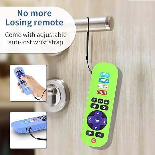 Miniatura 5 de [Paquete de 4] Funda de silicona para control remoto TCL Roku TV RC280, protector universal de repuesto ligero/a prueba de golpes, TCL Roku TV con