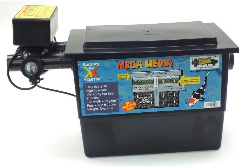 Kockney Koi Yamitsu Mega Filter With 11 Watt UV Black Box Pond Filter