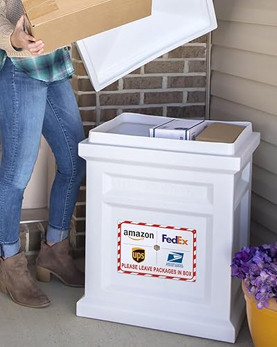 Miniatura 2 de ALKB Letrero de entrega de paquete al aire libre  8 x 12 pulgadas aluminio inoxidable  Letrero de patio para instrucciones claras del paquete FedEx