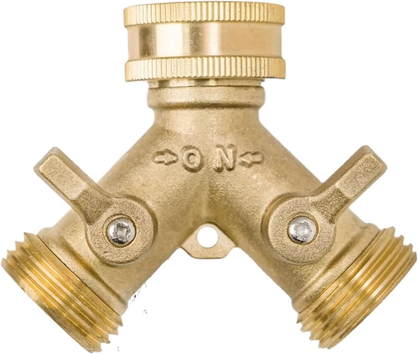3/4 2 Way Brass Garden Hose Splitter Y-Type Tap Watering Connector Distributor For Outdoor Faucet 1/2/3 Set