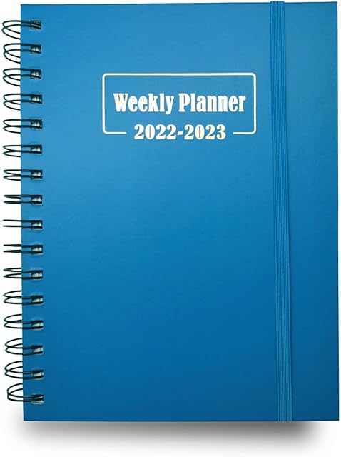 Academic Diary 2022 2023 Week to View A5, Monthly Planer Runs from June 2022 to August 2023 with Calendar, Spiral Bound with Hardcover and Back Pocket