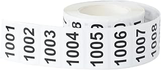 DGBDPACK Consecutively Numbered Labels, 1.5 x 0.79 Inch Self-Adhesive Inventory Numbered Sticker (1001-2000)