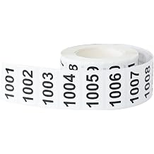 ملصقات مرقمة على التوالي من DGBDPACK، ملصق مرقم ذاتي اللصق مقاس 1.5 x 0.79 بوصة 1001-2000