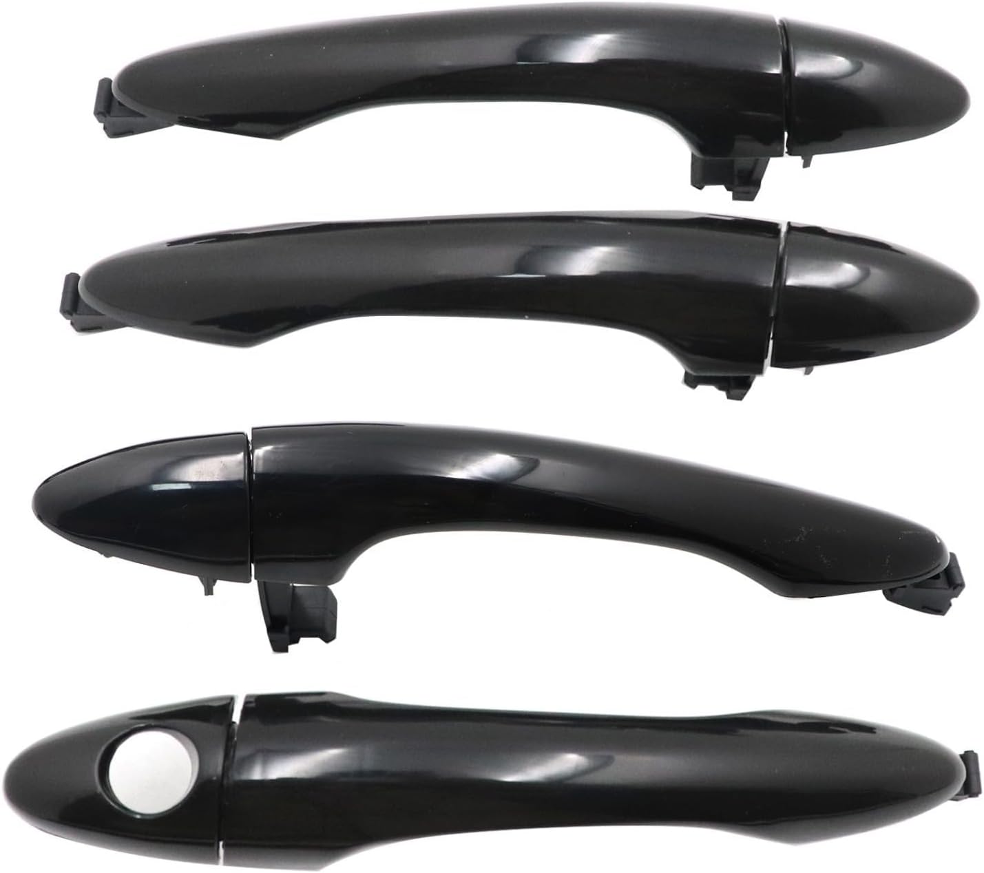 FZJDSD 4PCS Exterior Outside Door Handle Primed Black Front Rear Left Right 82651-3W000, 82652-3W020, 82661-3W000, 82662-3W020 Compatible with Kia Sportage 2011-2016