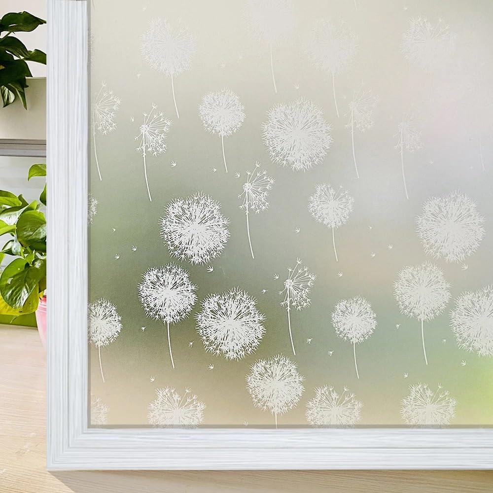 Película para ventanas Película de ventana mate 3D, película autoadhesiva de vidrieras de privacidad, pegatina de ventana esmerilada for puerta de casa Película opaca para ventanas(60 x 200 cm)