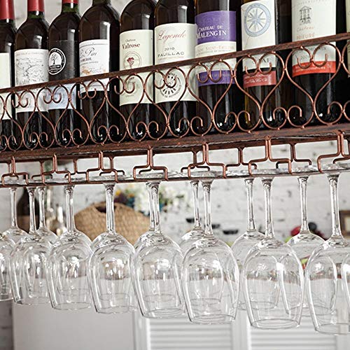 Porte-bouteilles de restaurant suspendu en métal noble MU - 4