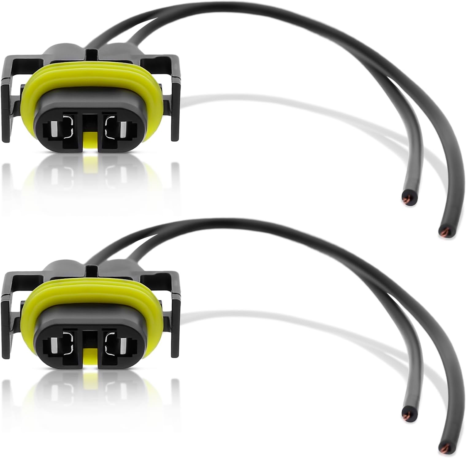 MOTOALL 886 889 892 893 PG13 PGJ13 880 890 862 881 884 885 894 898 899 H8 H9 H11 H27 Female Adapter Socket Connector Plug Wiring Harness Wire Pigtail Pair for Headlight Fog- 2pcs