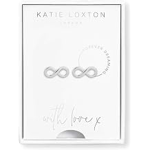 Katie Loxton Treasure Little Things Womens Boxed Silver Plated Stud Earrings Eternity Loop