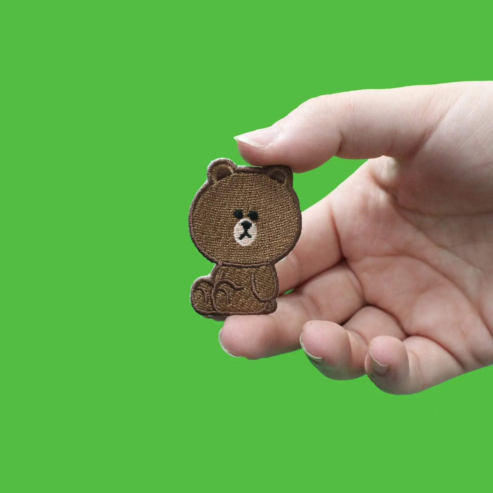 Amazon | Line Friends ベアブラウン フルボディ刺繍 アイロン接着 