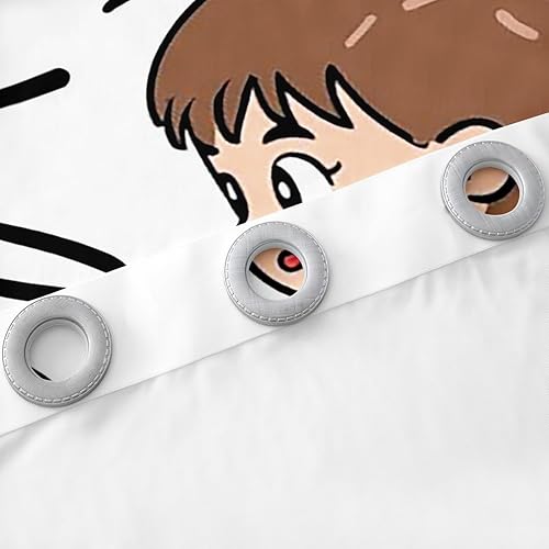 Miniatura 48 de Erosebridal Cortinas opacas de moda de los años 90, 30 % a 50 % para dormitorio, cortina de ventana con cinta de radio retro, tratamientos de Negro