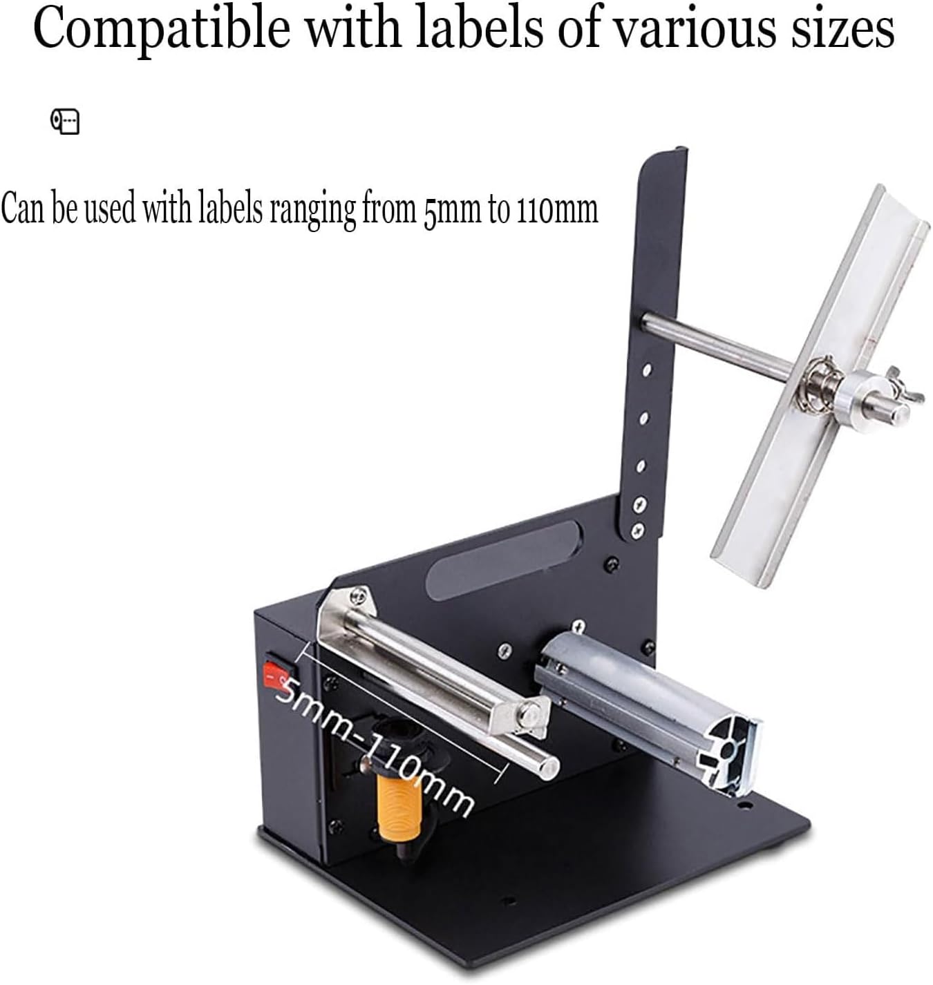 5-110mm Electric Label Peeling Machine, Diameter 180mm, Adjustable Tension, Automatic Label Dispenser, Peeling Speed 8 inches/s, for Warehouses, Logistics, Factories, supermarkets
