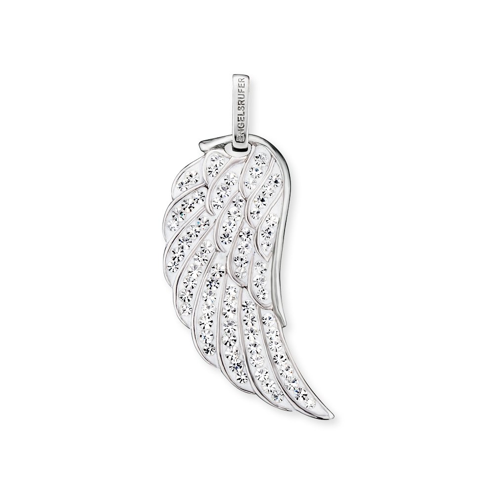 Engelsrufer ala pendente per le donne 925 Sterling Silver con cristalli bianchi 42 mm