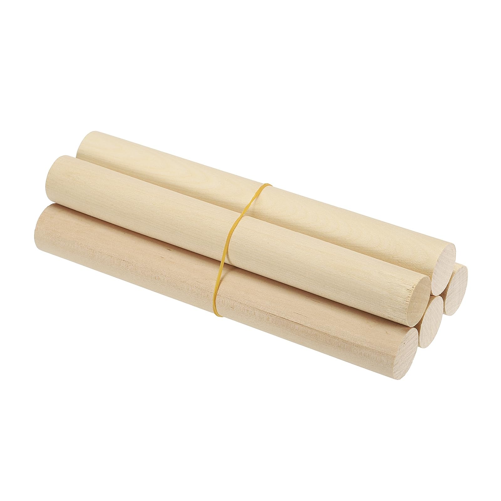 PATIKIL 1 x 8 Inch Wooden Dowel Rod 5 Pcs Wood Dowels for Craft Natural Color