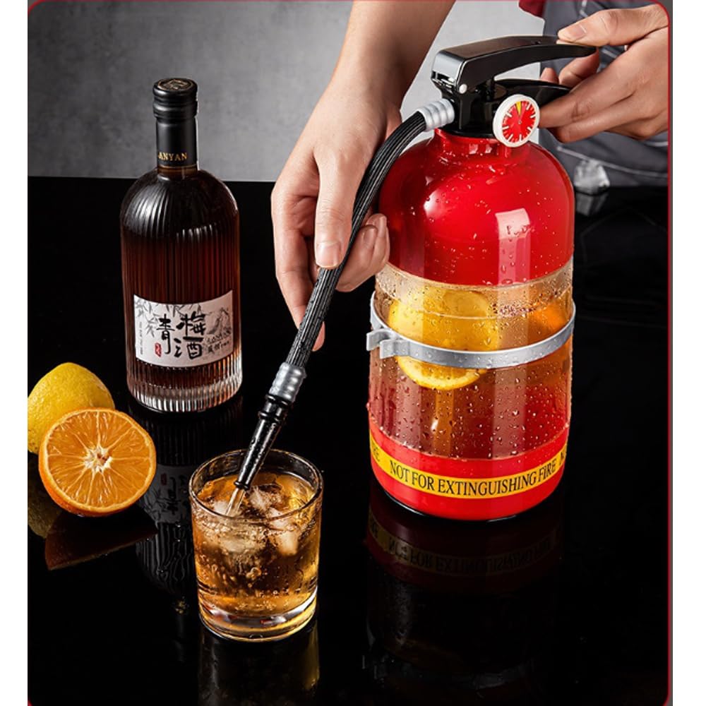 Dispenser di Bevande per Vino 2L Estintore Versatore Birra per Feste Distributore di Acqua Barili di Birra Liquore per Bevande Accessorio per Bar