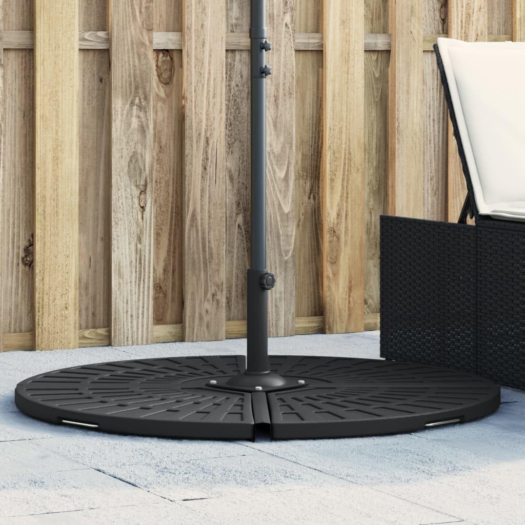 Stojak na parasol przeciwsłoneczny o wadze 14 kg, z uchwytem, polietylen i beton, 46 x 46 cm, podstawa parasola na parasol, na balkon, taras, do ogrodu, stabilny stojak na parasole
