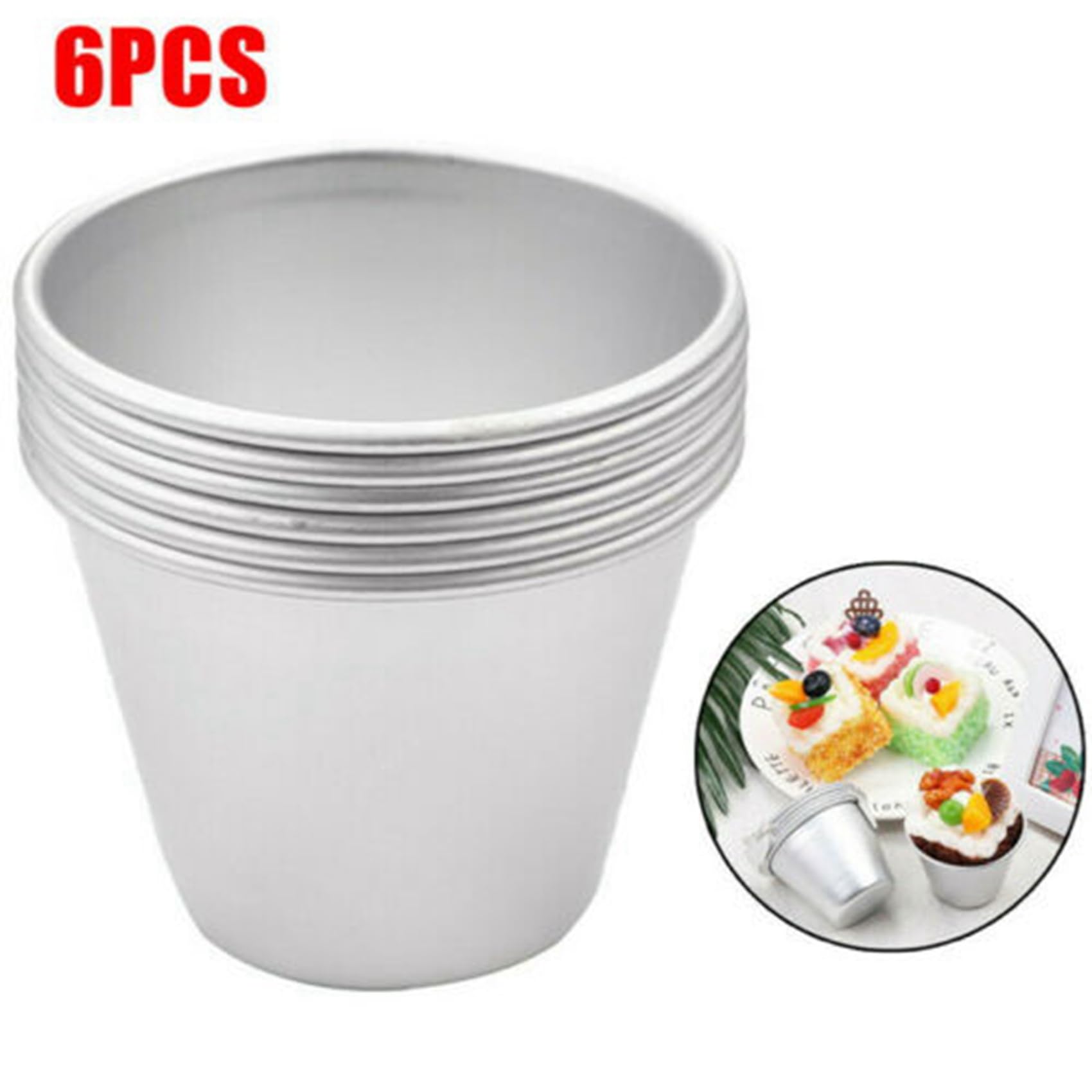 Molde de Aluminio Dariol de 36 Piezas, para Hornear Moldes para Crema de Postre Pudín Dariole Molde Antiadherente Redondo para Tarta de Huevo, para Hornear
