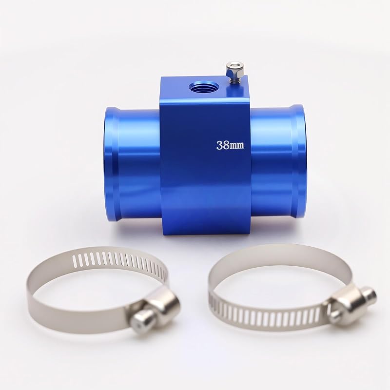 Adaptador de Sensor de Temperatura da Água para Mangueira do Radiador MINGABC em Alumínio com Rosca 1/8" NPT – Azul, 38 mm
