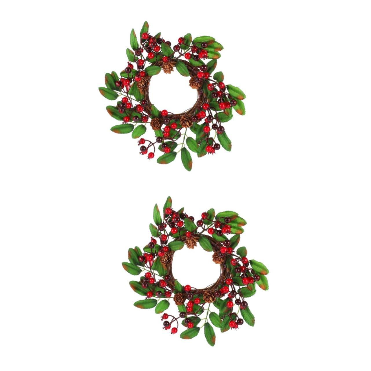 Zerodeko Lot De 2 Couronnes De Luxe pour Porte Dentrée Décoration Toute Lannée Décoration De Fête De Noël Légères Et Polyvalentes
