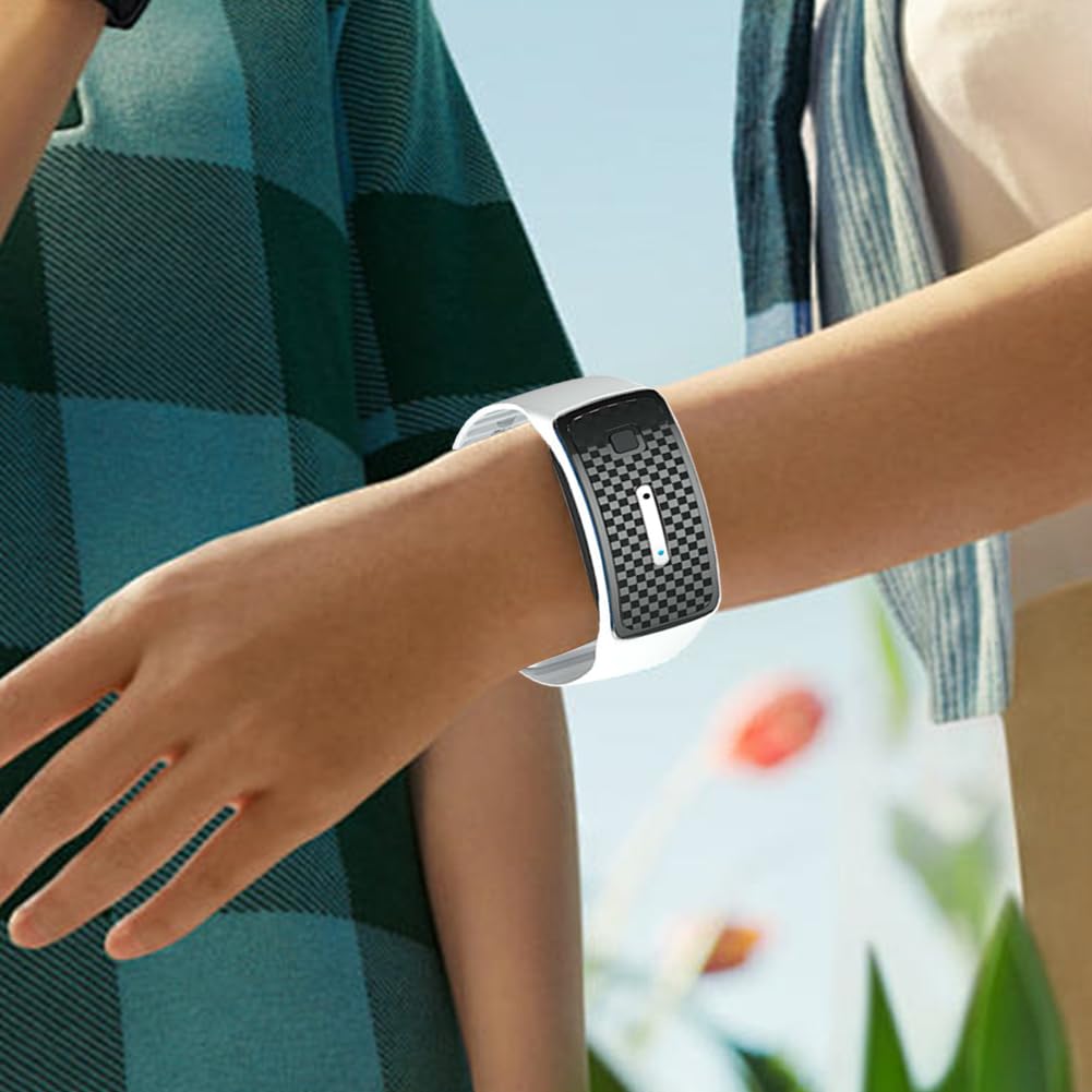 Pulsera Repelente de Mosquitos ultrasónica, 3 Modos, Pulsera para niños y Adultos, Resistente al Agua, Recargable para Acampar, Pescar, Deportes al Aire Libre (Blanco)