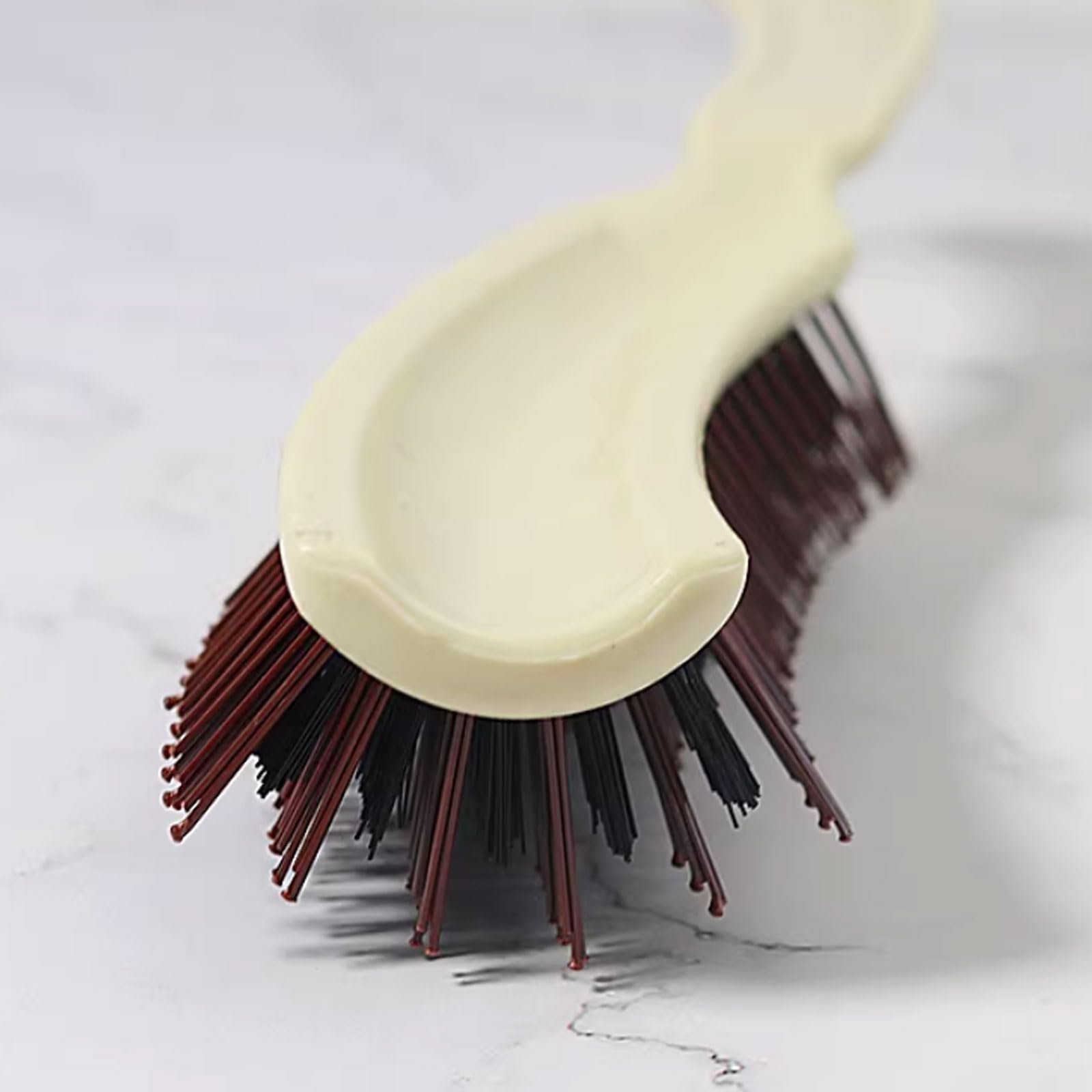 Lekki plastikowy grzebień w kształcie litery S drobne zęby puszysty grzebień do stylizacji zagęszczony szczotka do rozczesywania włosów z długim uchwytem wielofunkcyjna (4 cm)