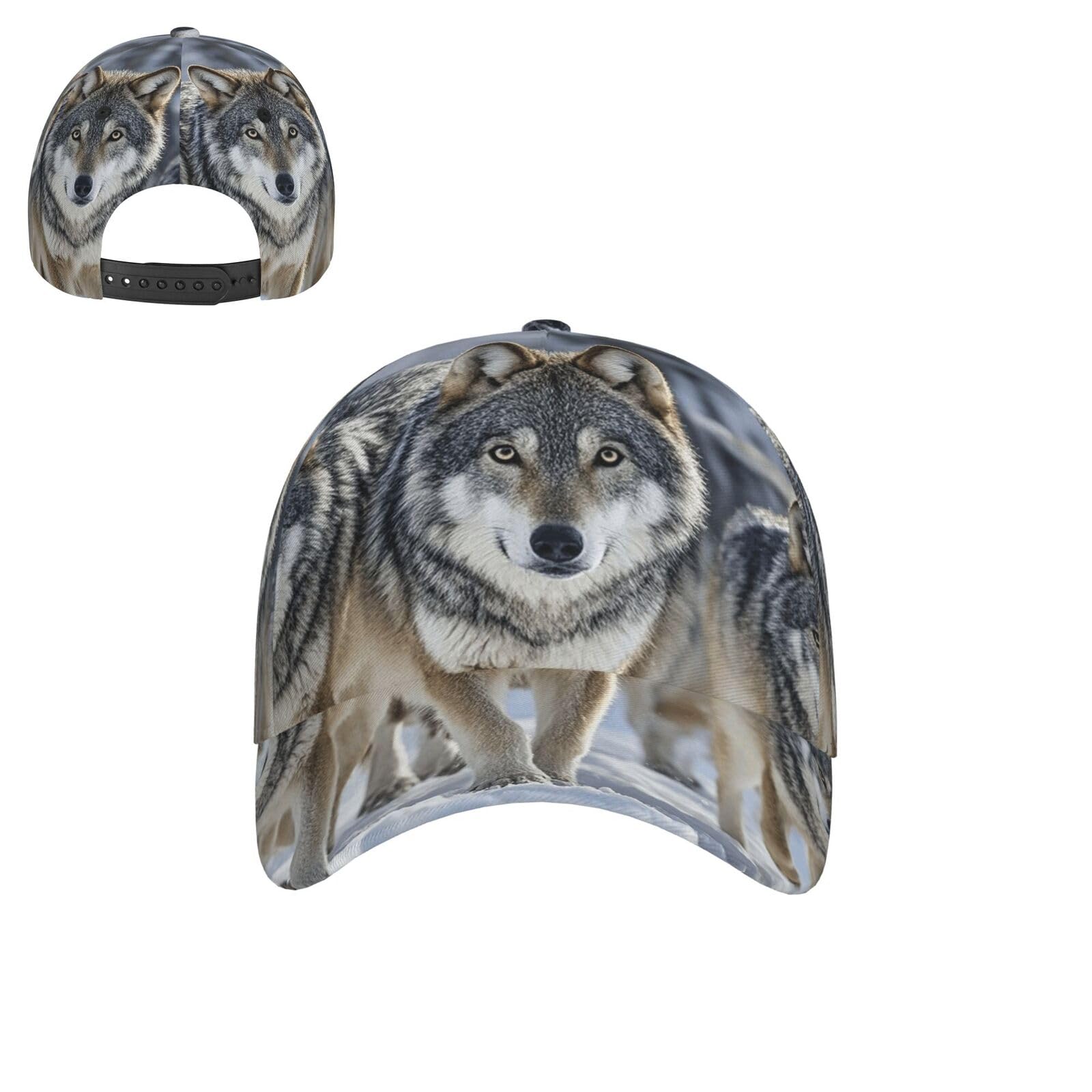 Mxdlkswpoh Unisex Pack Of Wolves Baseball Cap Adjustable Sun Hat Dad Hat Cotton Trucker Hat Classic Golf Hat