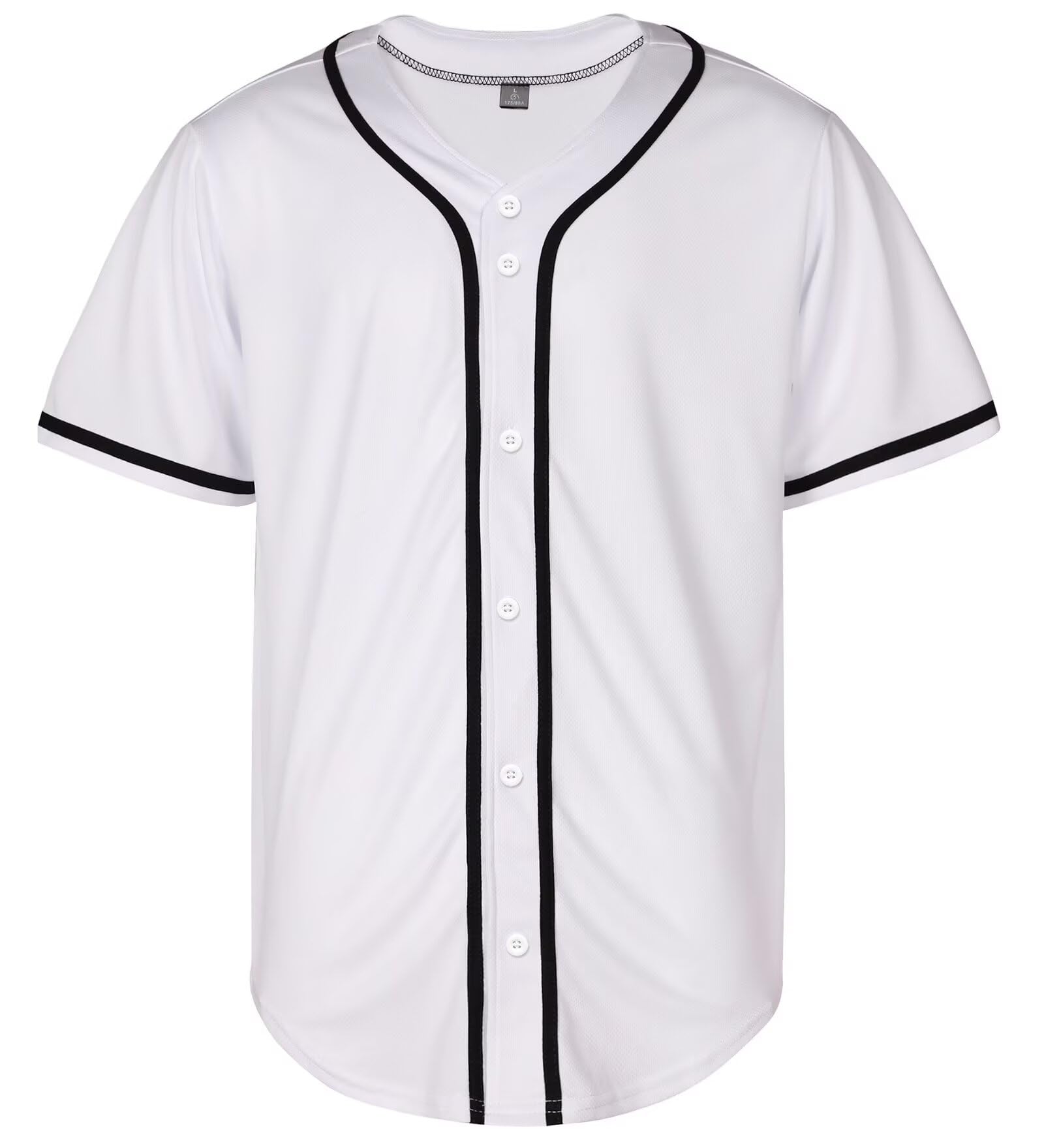 Maillot de baseball boutonné homme manches courtes couleur unie Hip Hop Team Sports Uniformes