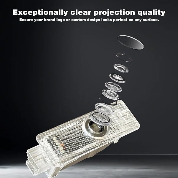 2026 ERSDGG 2 Pcs Car Door Light Welcome Light 4K Glass Lens Ghost Shadow Lamp Puddle Lights Compatible with 1/2/3/4/5/6/7/X1/X2/X3/X4/X5/X6/X7/Z/GT - 5