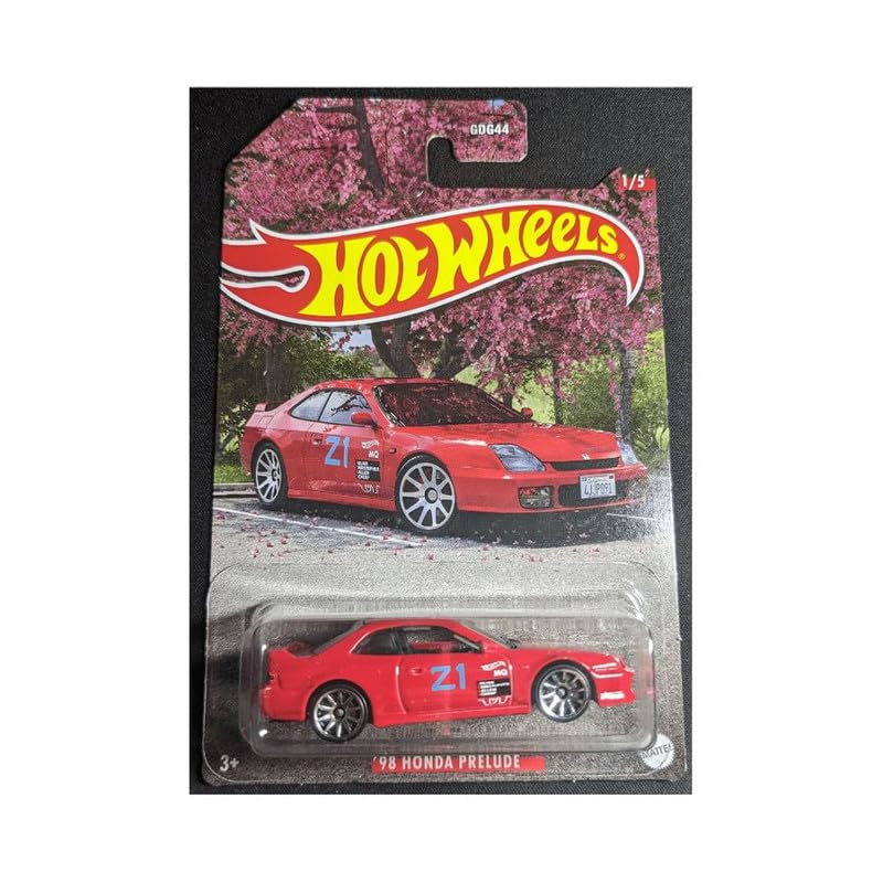 Image of Hot Wheels Theme Automotive 98 Honda Prelude, 3 Years Old and Up 1 /5 (Red)