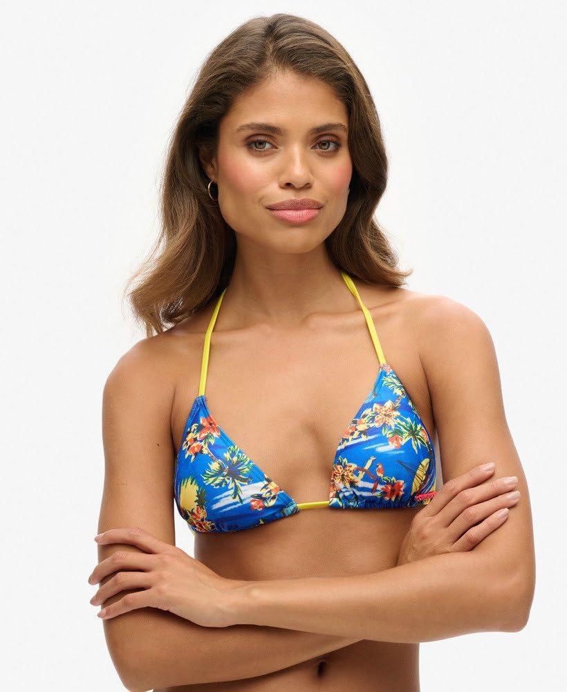 Superdry Damska trójkątna góra bikini ze sznurowaniem