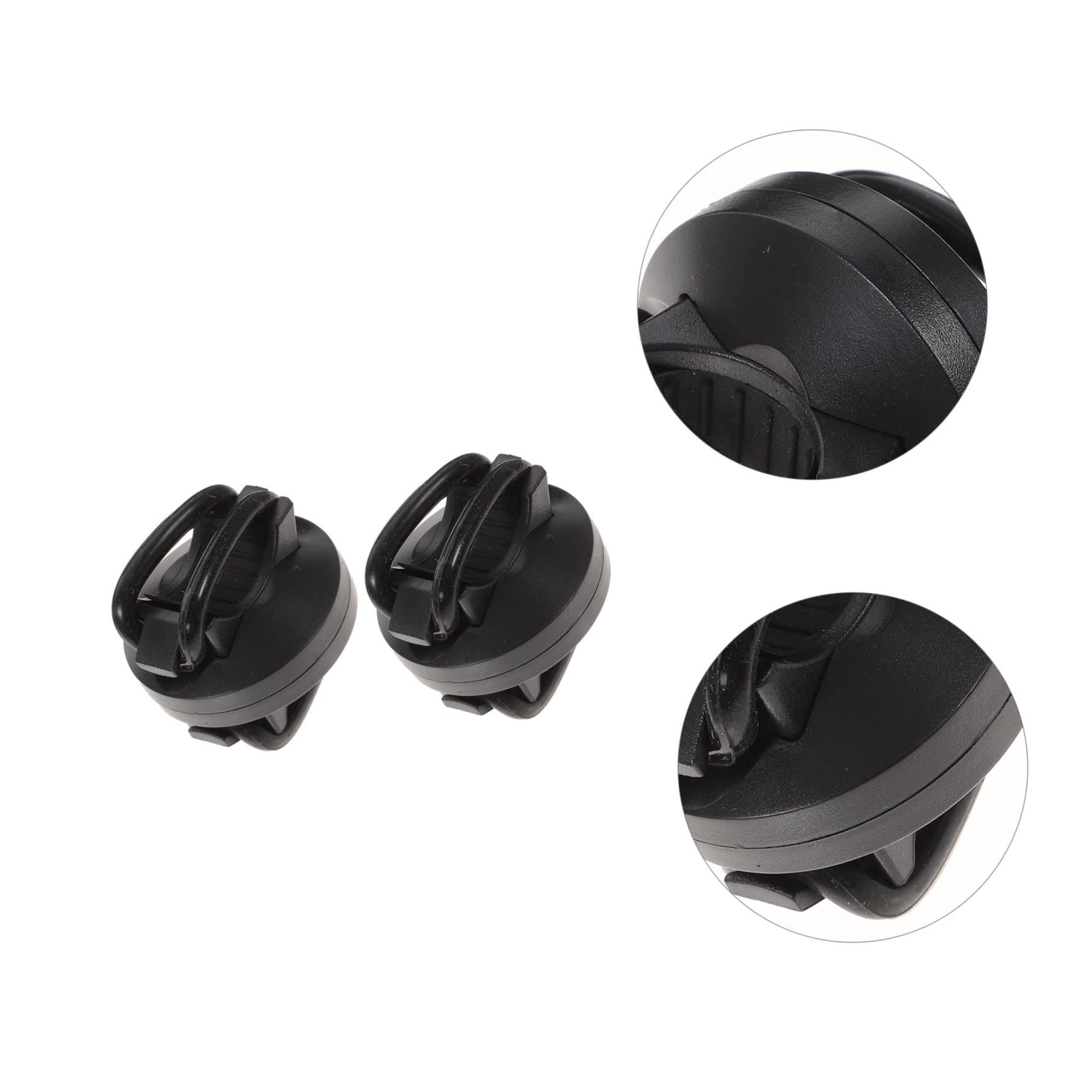 Abaodam 2Pcs Adjustable Outdoor Flashlight Holder Durable Light Brackets for Cycling Camping Hiking Lightweight Portable Torch Holder Black