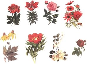 SECFOU Adesivos De Flores Adesivos Vintage Decalques De Flores Adesivo Floral Adesivo De Flor Criativo Papel Japonês Decorar Adesivo Retrô