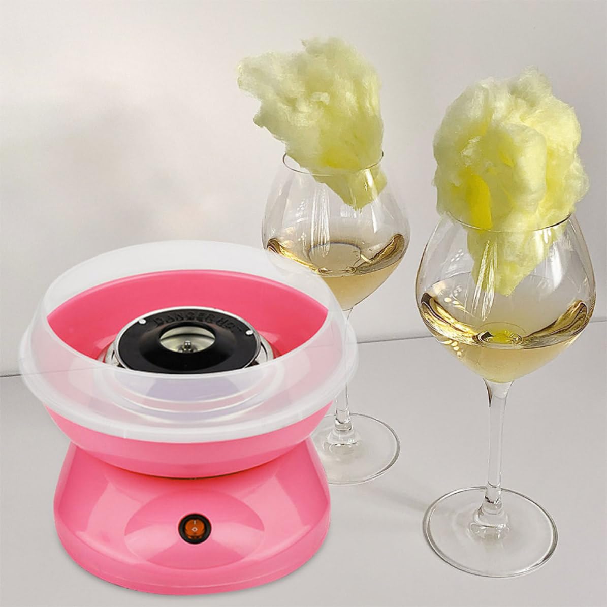 VALICLUD Cotton Candy Machine Guard and Plastic Cover 4pcs Set for Cotton Candy Maker DIY Sugar Dispenser Accessory Enclosure for Home Use