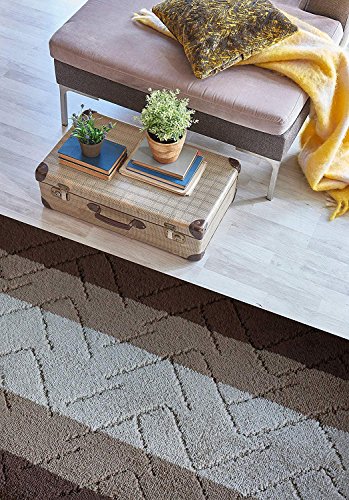 Custom Size Hallway Runner Rug Brown-Beige Color 31 Inch Wide Select Your Length Non-Slip (Skid Resistance) Rubber Backing 6 Feet X 31 Inch #TOP4