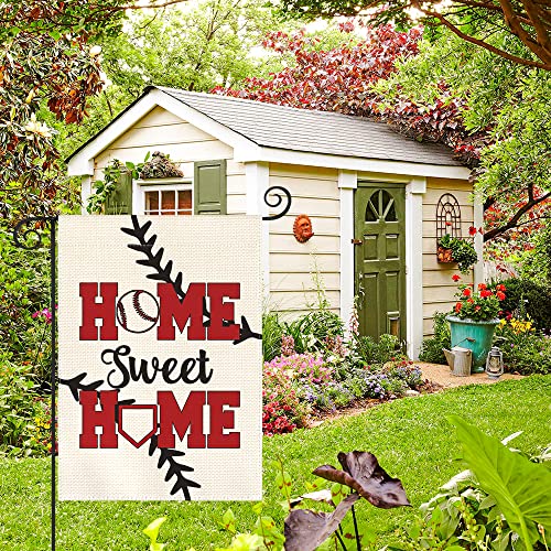 Avoin Baseball Garden Flag Vertical Double Sided Home Sweet Home, Bat Ball Sport Softball Flag Yard Outdoor Decoration 12 X 18 Inch #TOP2