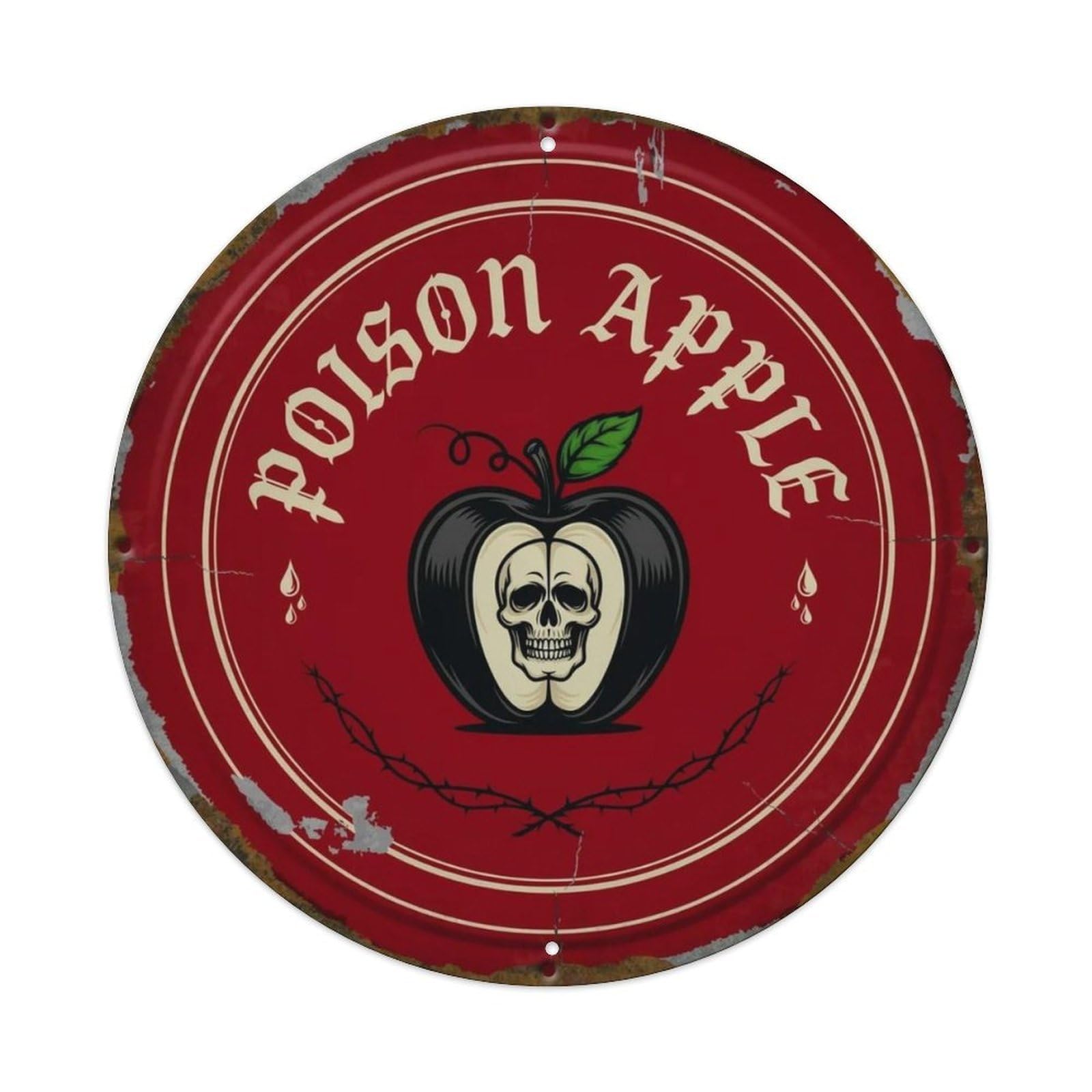Poison Apple Dark Fairy Metal Tin Sign Plaque