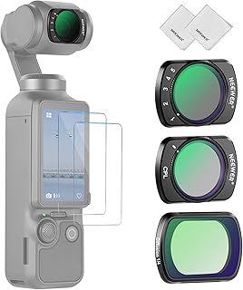 NEEWER Variable ND + CPL + Black Diffusion 1/4 Filter Compatible with DJI Osmo Pocket 3 Creator Combo Accessories, ND2-32, Multicoated HD Filter with 2X Screen Protector & 2X Clea…