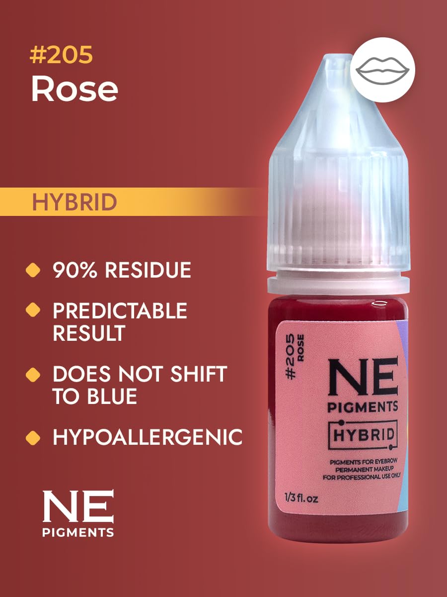 #205 Rose - By Elena Nechaeva - Lip Pigment - Permanent Makeup - Professional Tattoo Ink