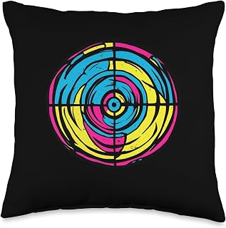 Spray Paint Graffiti Bullseye Throw Pillow