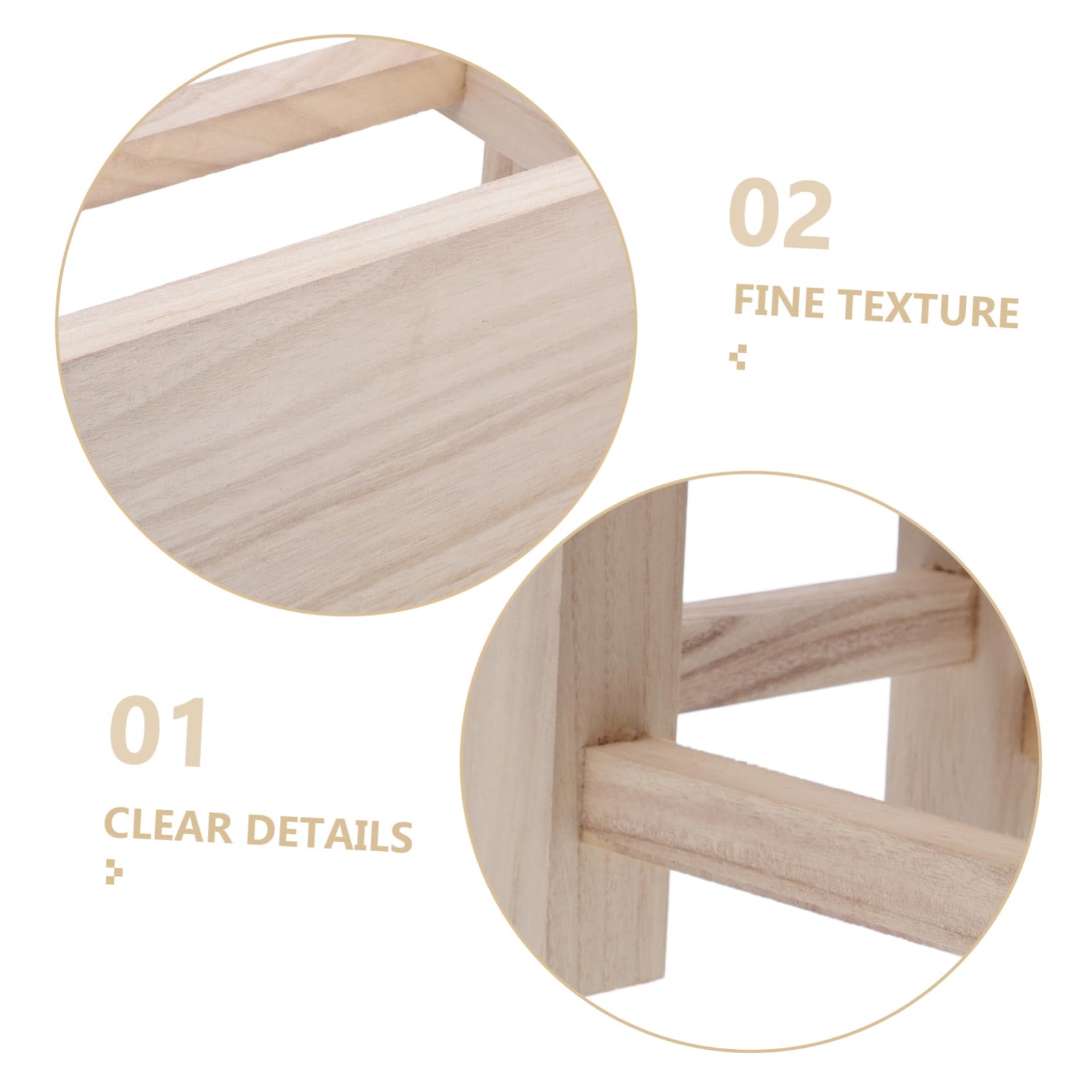 Taburete Banco Beige Pequeño para Cambiar Zapatos de Madera Maciza y Superficie Lisa Bordes Redondeados Adecuado para Uso Hogar